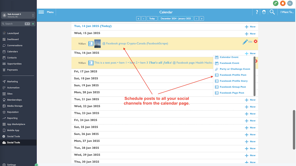GoHighLevel marketplace - GHL integration - Social Growth Add-On