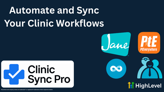 GoHighLevel marketplace - GHL integration - ClinicSync Pro