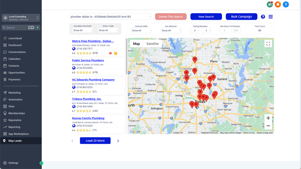 GoHighLevel marketplace - GHL integration - Map Leads Agency App