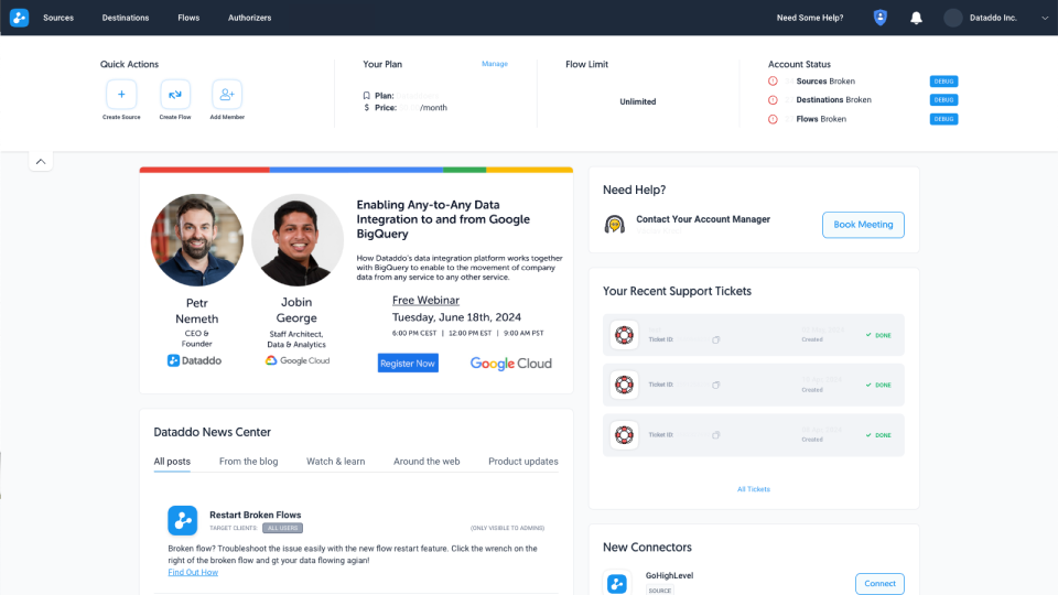 GoHighLevel marketplace - GHL integration - Dataddo Inc.