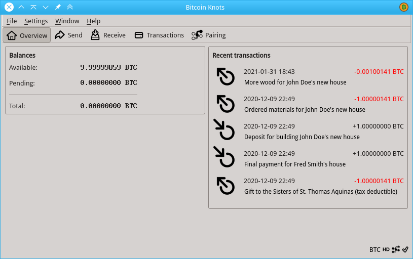 Bitcoin Knots full node wallet