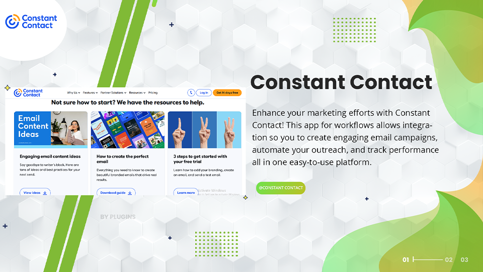 GoHighLevel marketplace - GHL integration - Constant Contact Action Automation For Workflows
