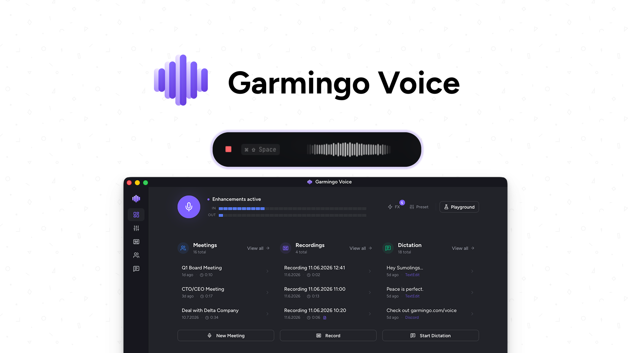 Garmingo Voice Lifetime Deal - On-device dictation
