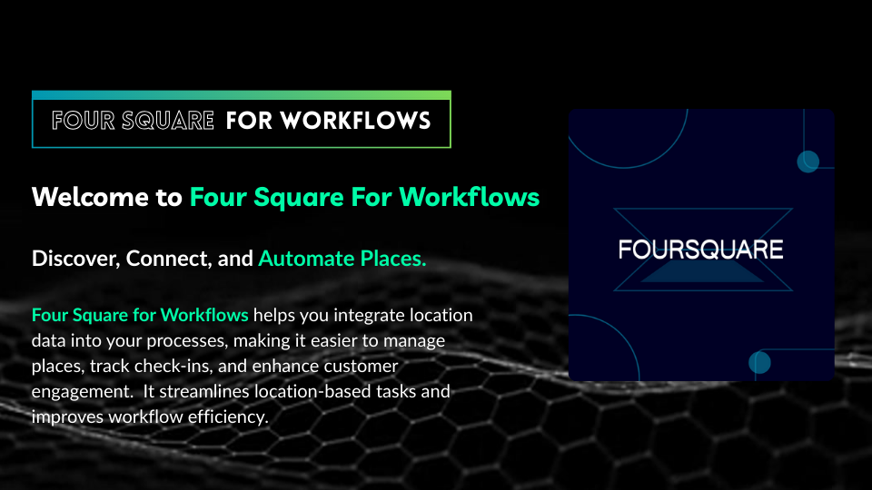 GoHighLevel marketplace - GHL integration - FourSquare for Workflows