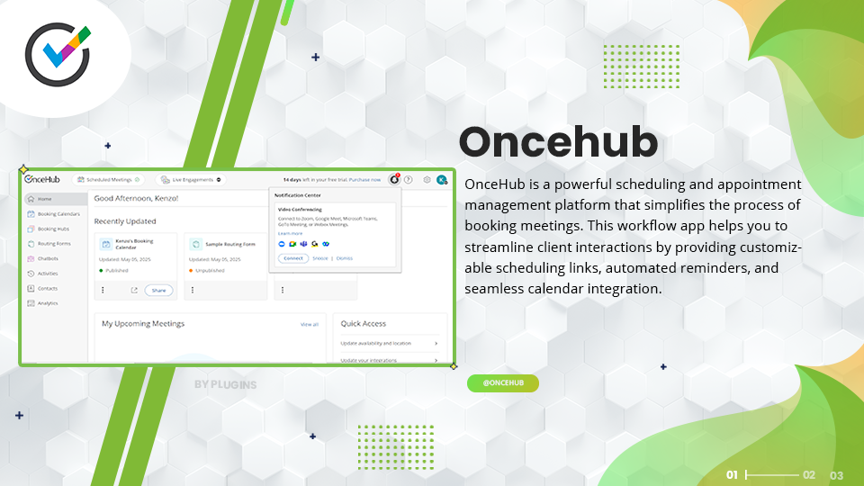 GoHighLevel marketplace - GHL integration - OnceHub Action Automation For Workflows