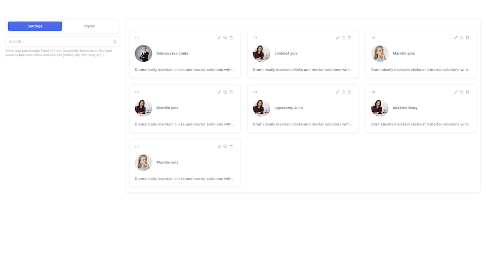 GoHighLevel marketplace - GHL integration - Testimonial template 1 for funnels