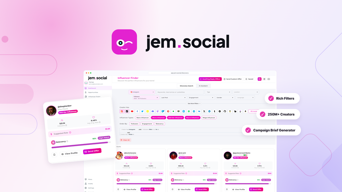 Jem Social Lifetime Deal