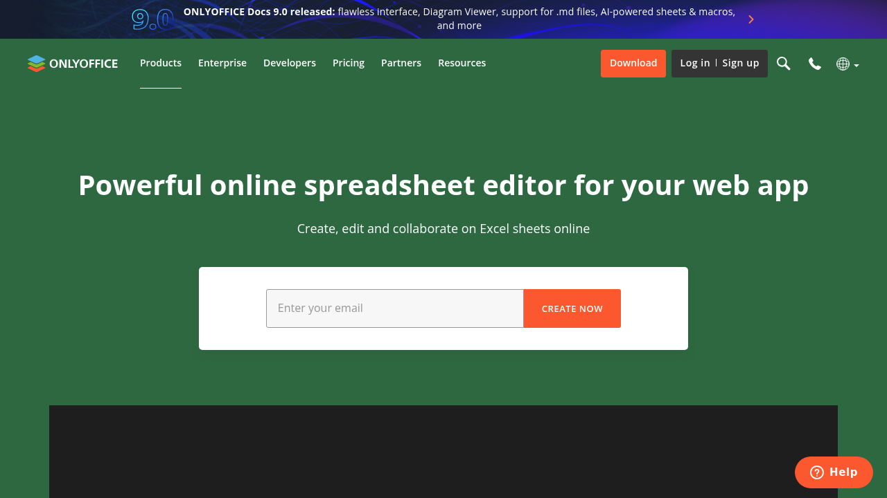 OnlyOffice Spreadsheet