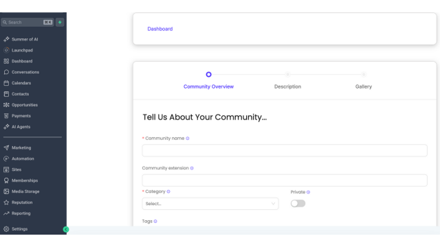 GoHighLevel marketplace - GHL integration - Community Listing