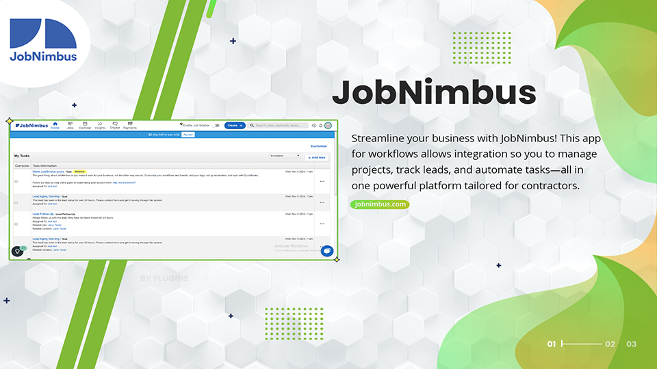 GoHighLevel marketplace - GHL integration - JobNimBus Action Automation For Workflows