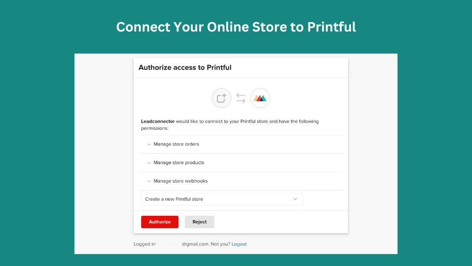 GoHighLevel marketplace - GHL integration - Printful: Print on Demand