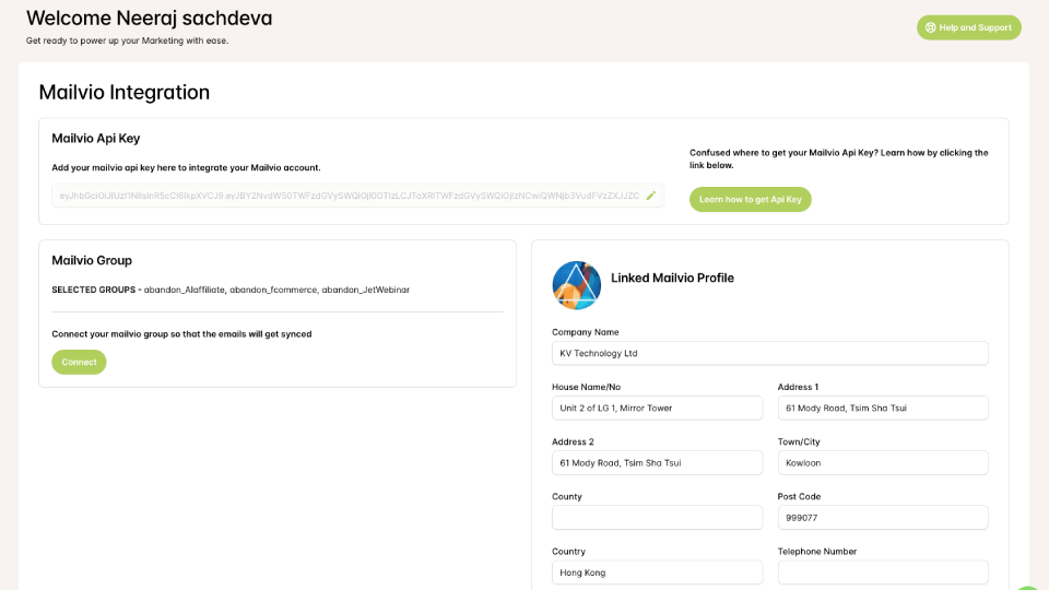 GoHighLevel marketplace - GHL integration - Mailvio Integration