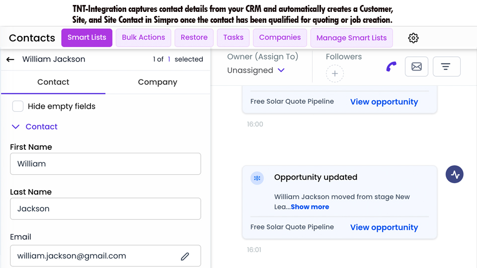 GoHighLevel marketplace - GHL integration - Simpro Integration