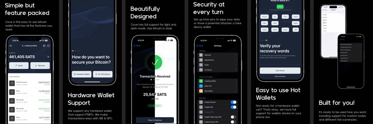 Cove Bitcoin mobile wallet