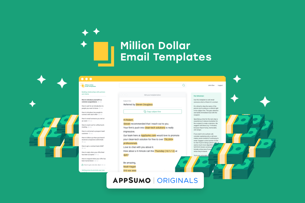 Million Dollar Email Templates
