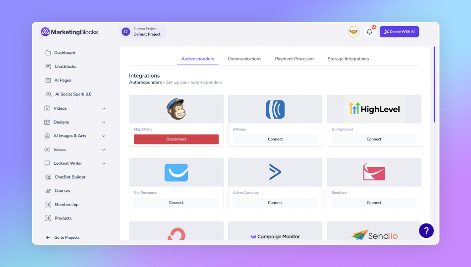GoHighLevel marketplace - GHL integration - MarketingBlocks