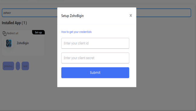 GoHighLevel marketplace - GHL integration - Zoho Bigin CRM Action Automation For Workflows