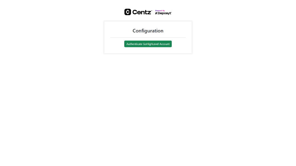 GoHighLevel marketplace - GHL integration - Deposyt Centz