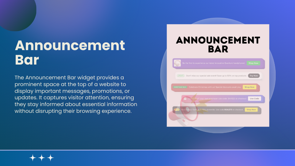 GoHighLevel marketplace - GHL integration - Announcement Bar