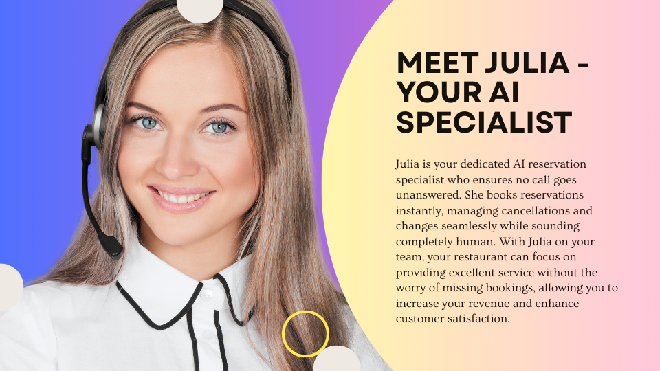 GoHighLevel marketplace - GHL integration - Julia - Restaurant Reservation Assistant