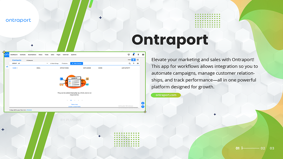 GoHighLevel marketplace - GHL integration - Ontraport Action Automation For Workflows