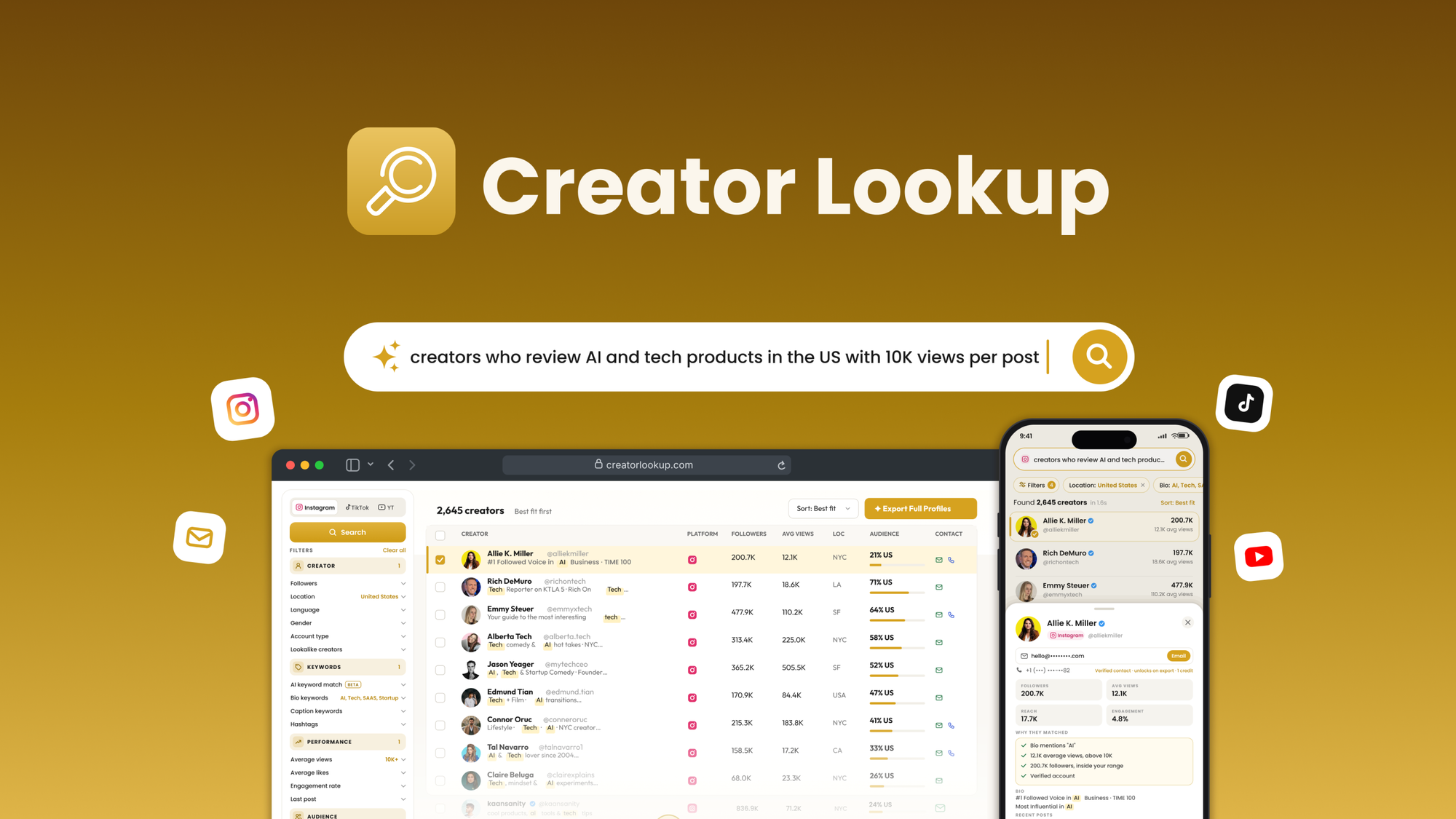 Creator Lookup Lifetime Deal - Find Relevant Influencers