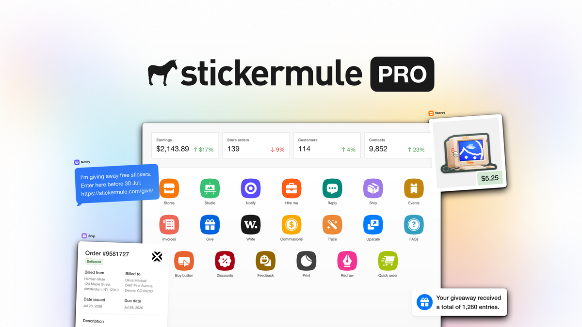 Sticker Mule Pro 1-Year Deal 