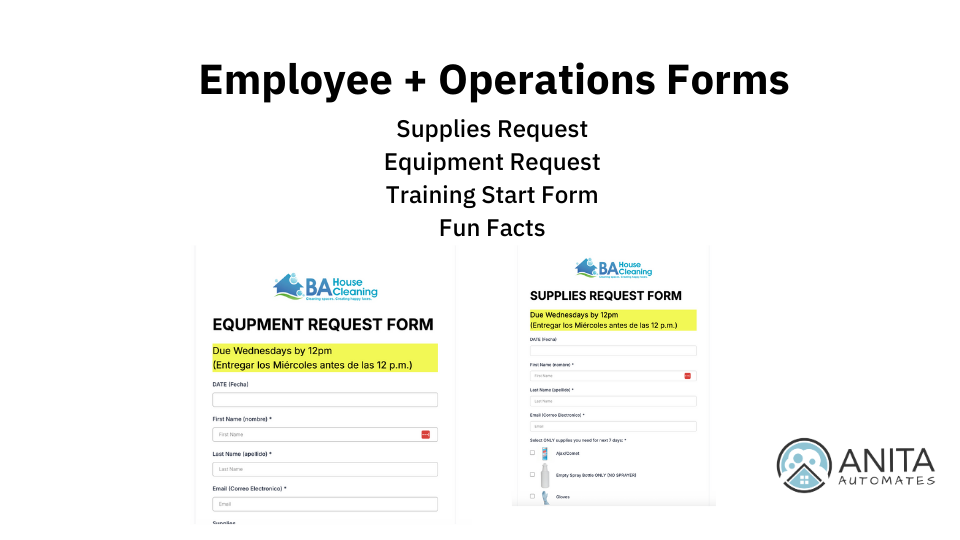 GoHighLevel marketplace - GHL integration - Cleaning Business Forms Bundle