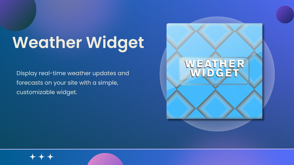 GoHighLevel marketplace - GHL integration - Weather Widget