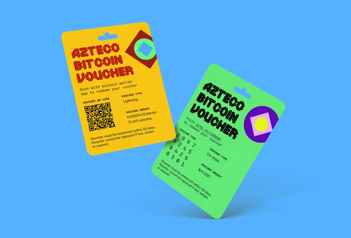 Azteco Bitcoin vouchers