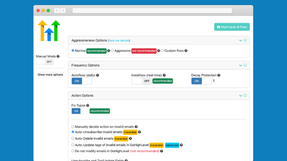 GoHighLevel marketplace - GHL integration - mailfloss