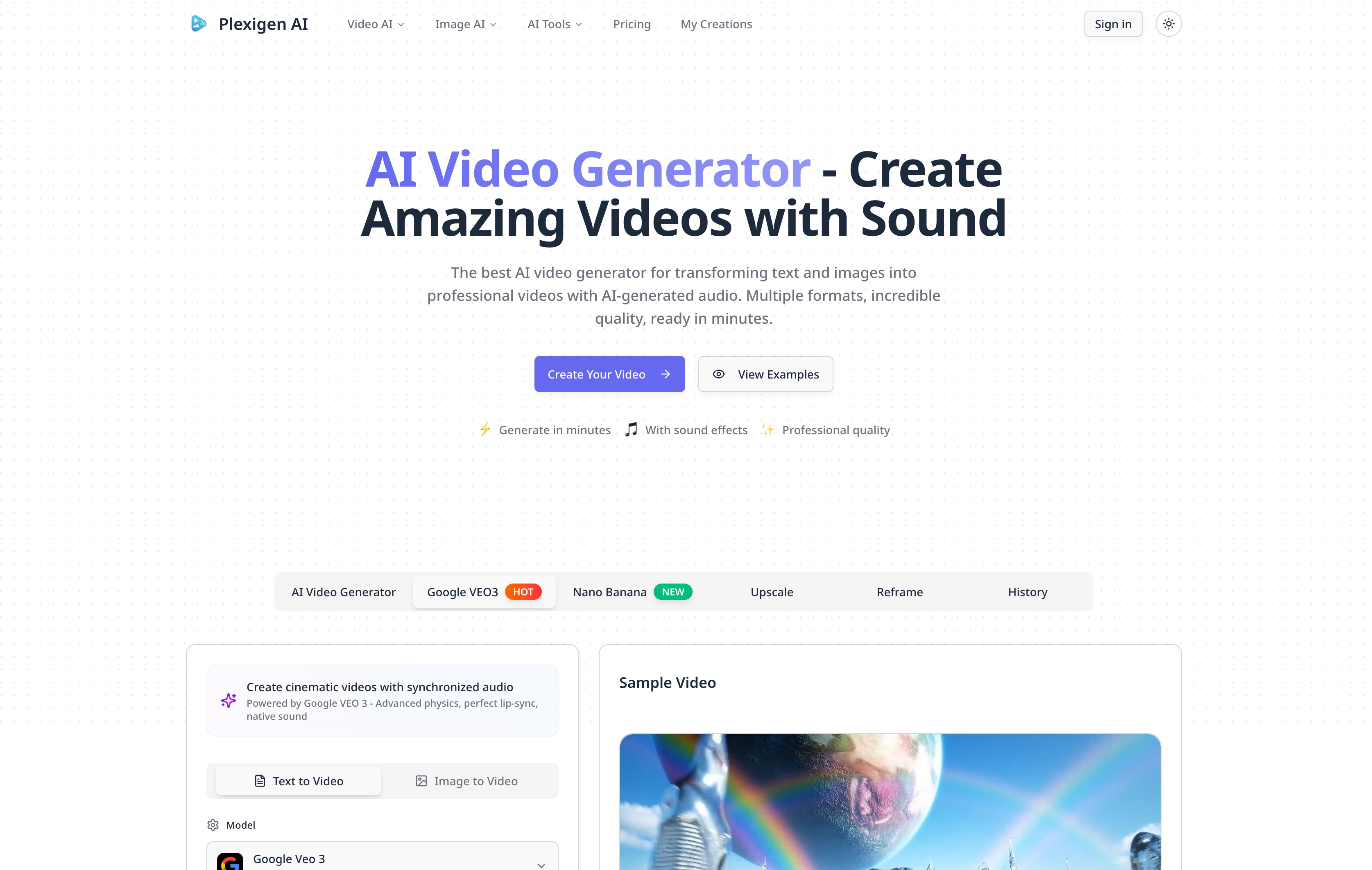 Plexigen AI - Generate Professional Videos