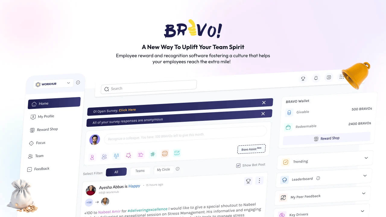 BRAVO – AI Employee Recognition & Engagement Platform