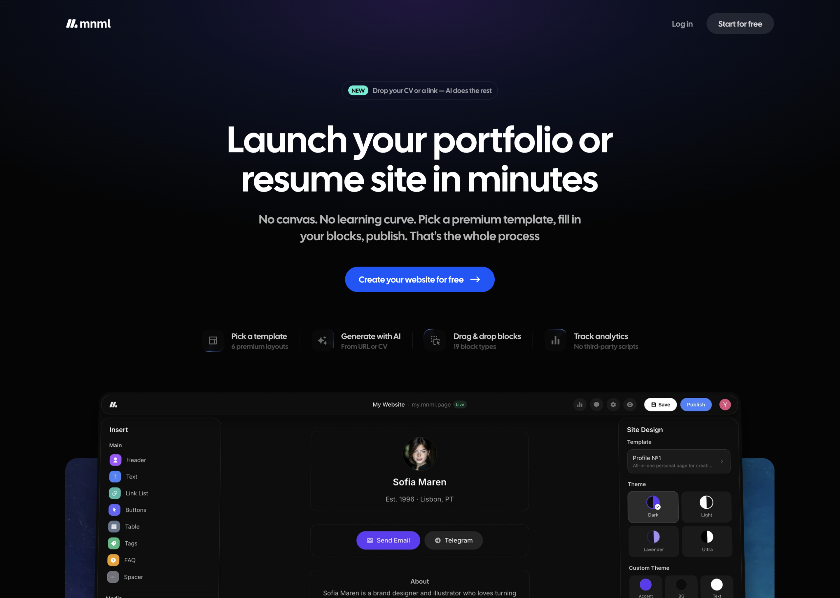 mnml.page