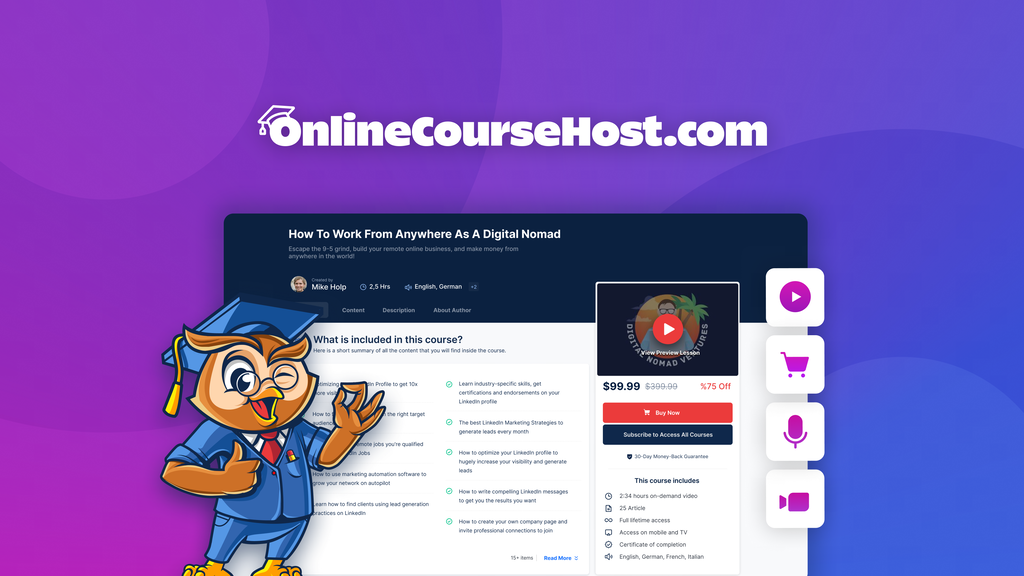 OnlineCourseHost Lifetime Deal