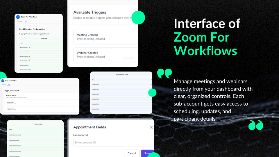 GoHighLevel marketplace - GHL integration - Zoom For Workflows