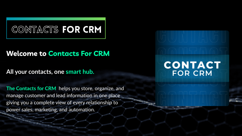 GoHighLevel marketplace - GHL integration - Contacts For CRM