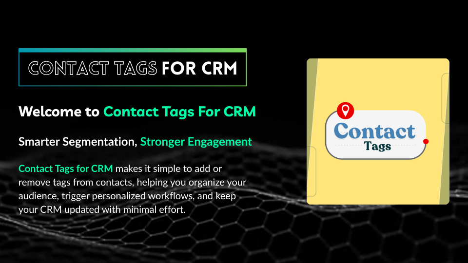 GoHighLevel marketplace - GHL integration - Contact Tags For CRM