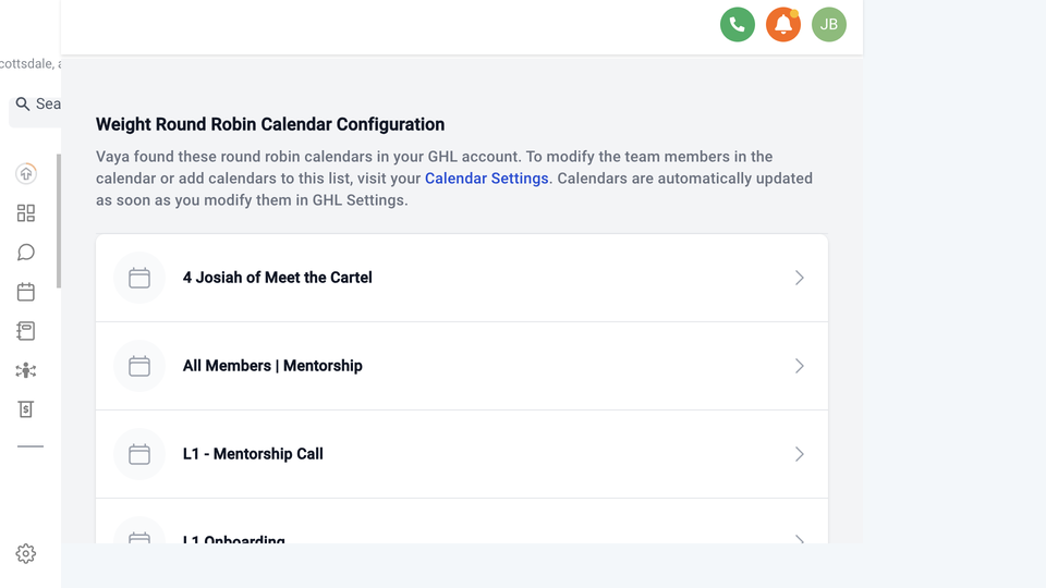 GoHighLevel marketplace - GHL integration - Weighted Calendar Round Robin