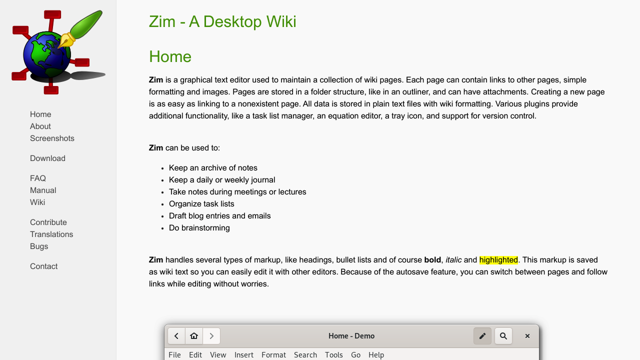 Zim Desktop Wiki