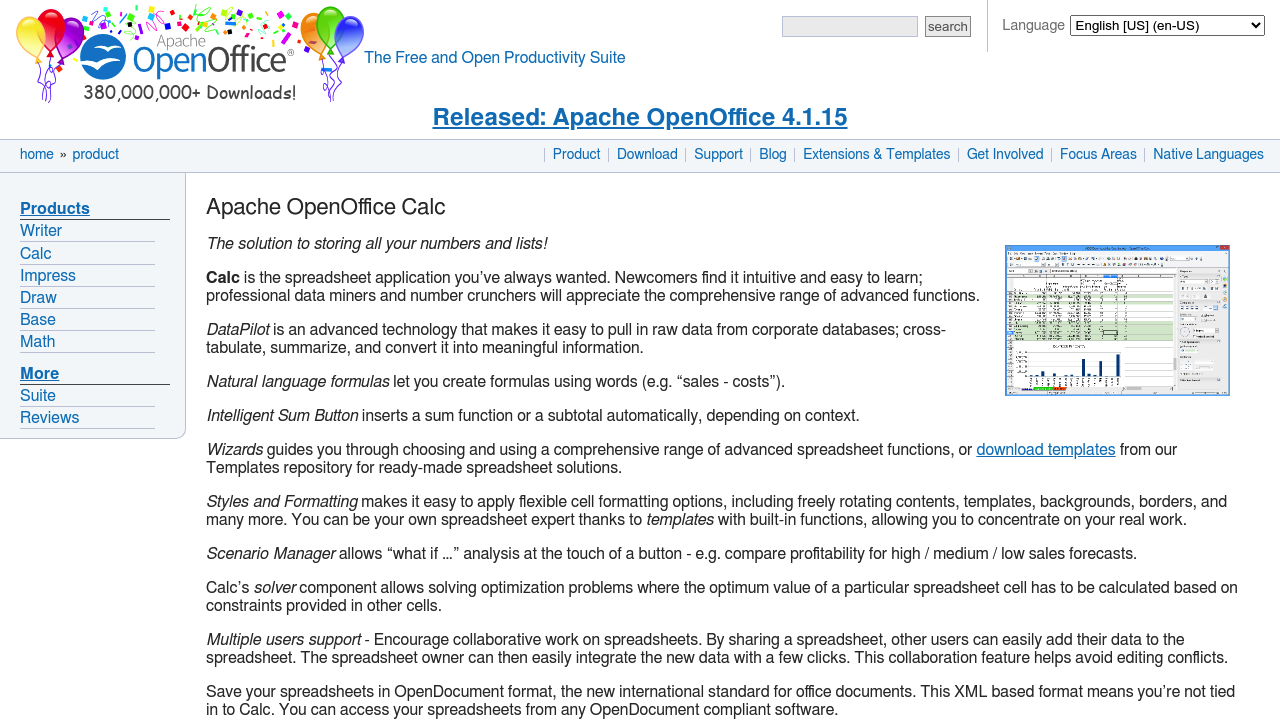 Apache OpenOffice Calc