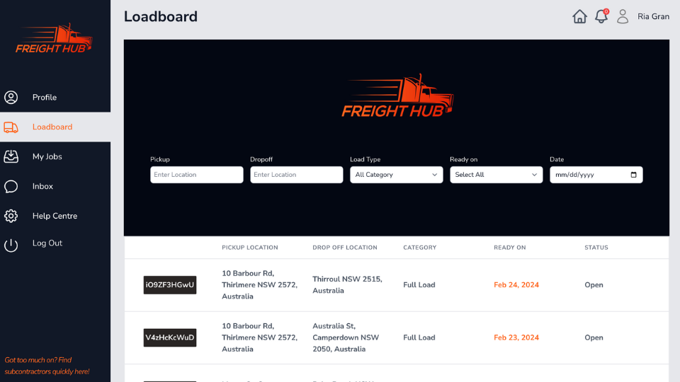 GoHighLevel marketplace - GHL integration - FreightHub