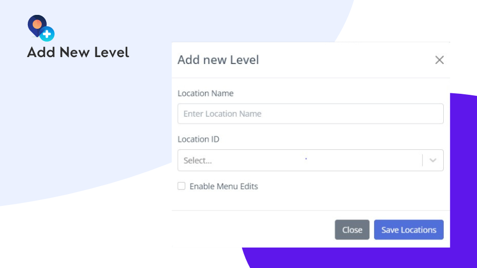 GoHighLevel marketplace - GHL integration - Menu Customizer