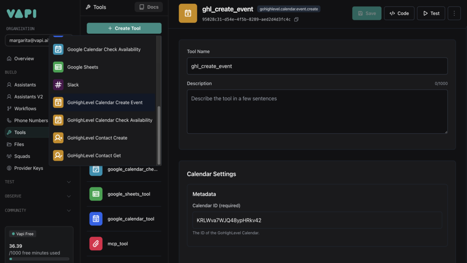 GoHighLevel marketplace - GHL integration - Vapi