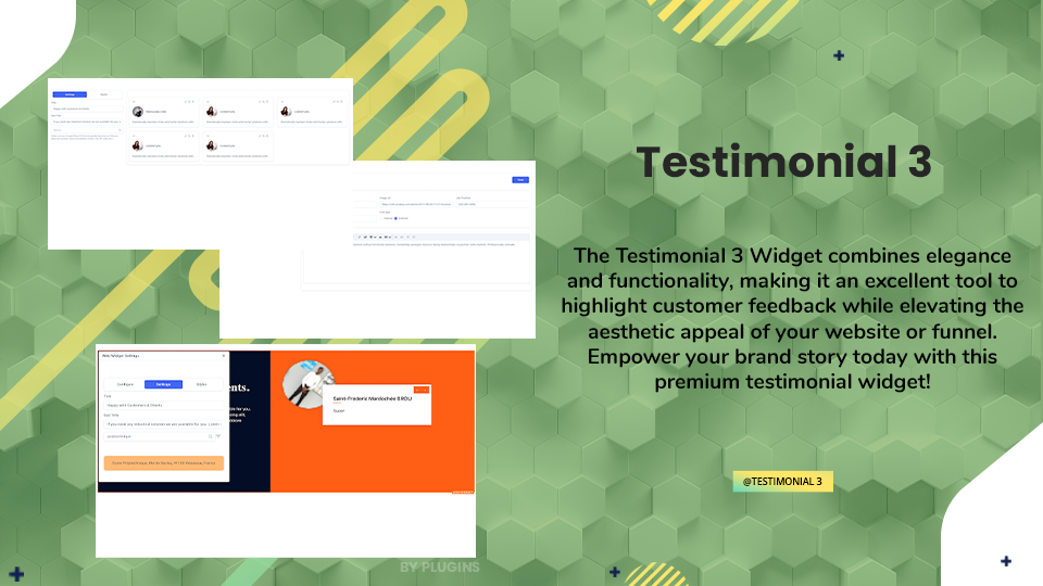 GoHighLevel marketplace - GHL integration - Testimonial template 3 for funnels
