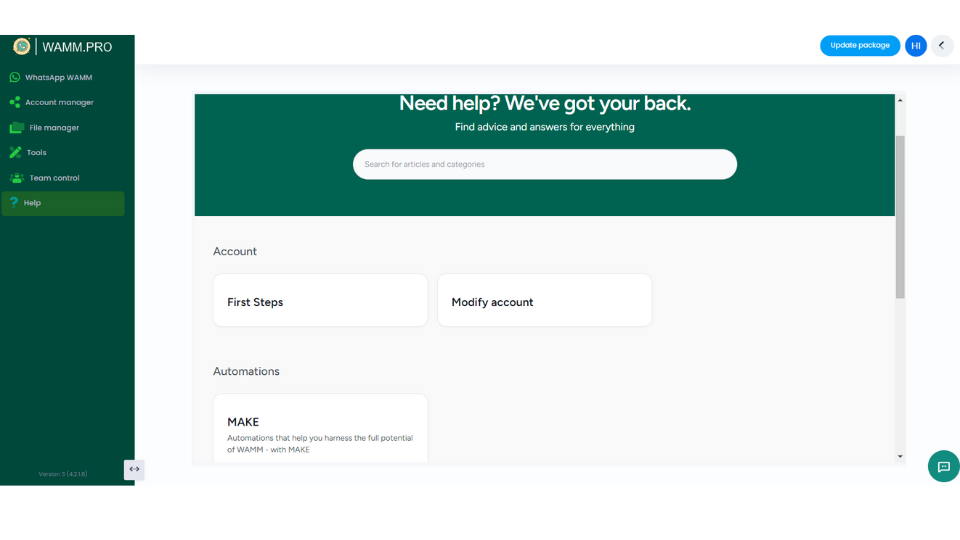 GoHighLevel marketplace - GHL integration - WAMM PRO (sub-account)