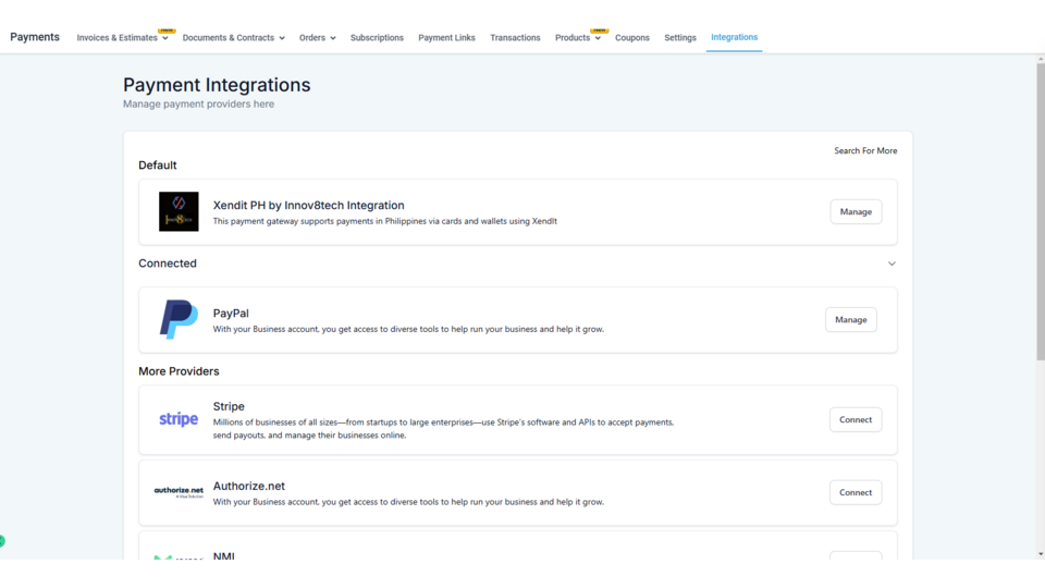 GoHighLevel marketplace - GHL integration - Xendit PH by Innov8tech