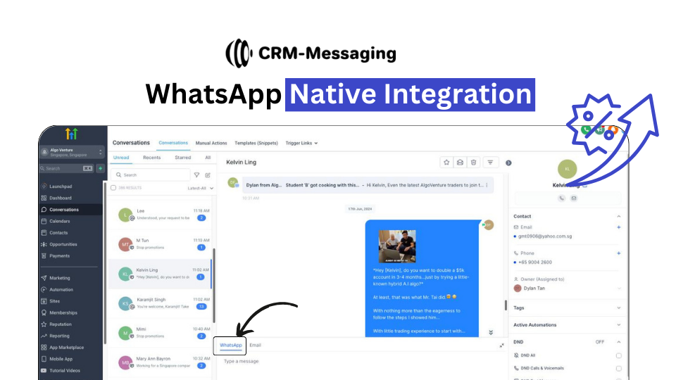 GoHighLevel marketplace - GHL integration - WhatsApp by CRM Messaging
