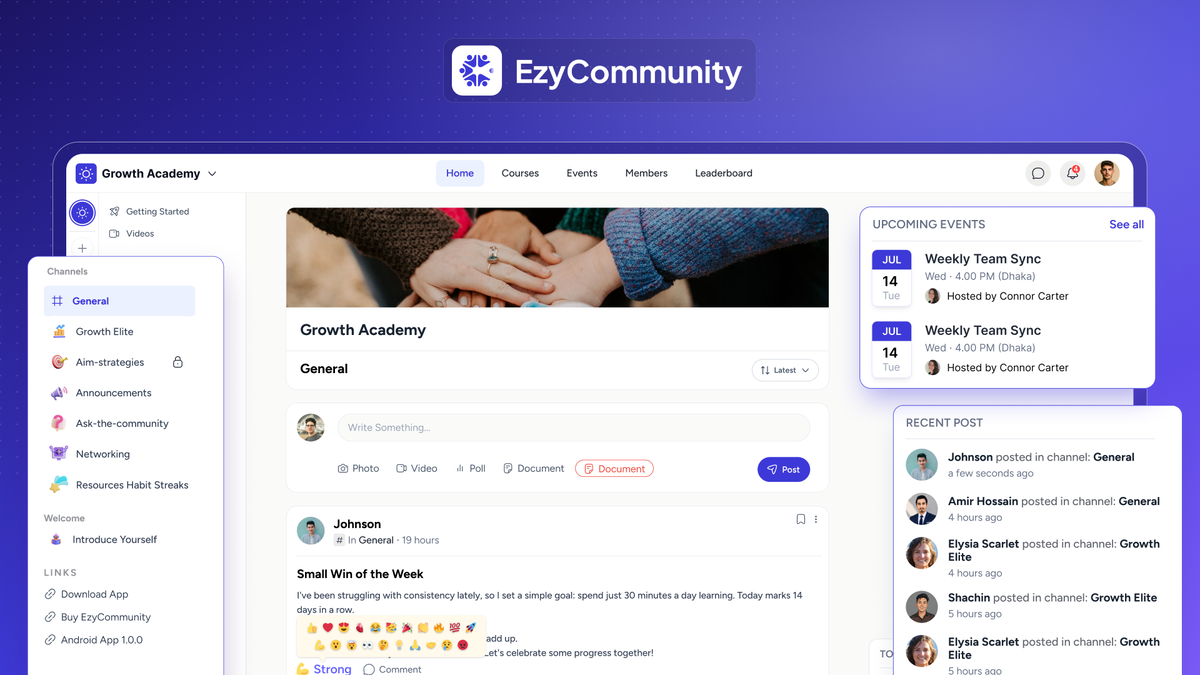 EzyCommunity Lifetime Deal - Courses and Communities