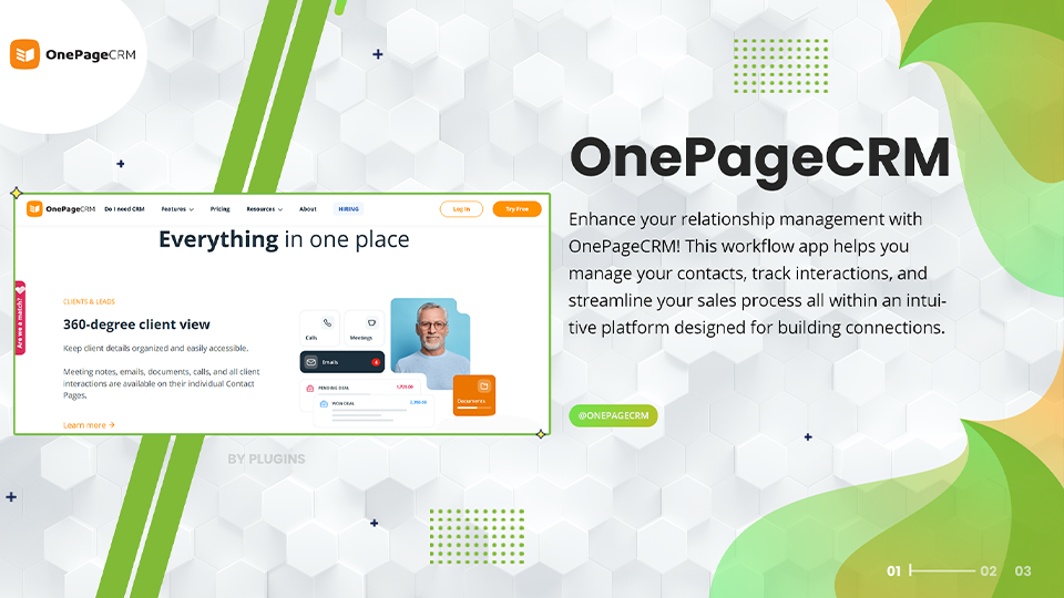 GoHighLevel marketplace - GHL integration - OnePageCRM Action Automation For Workflows